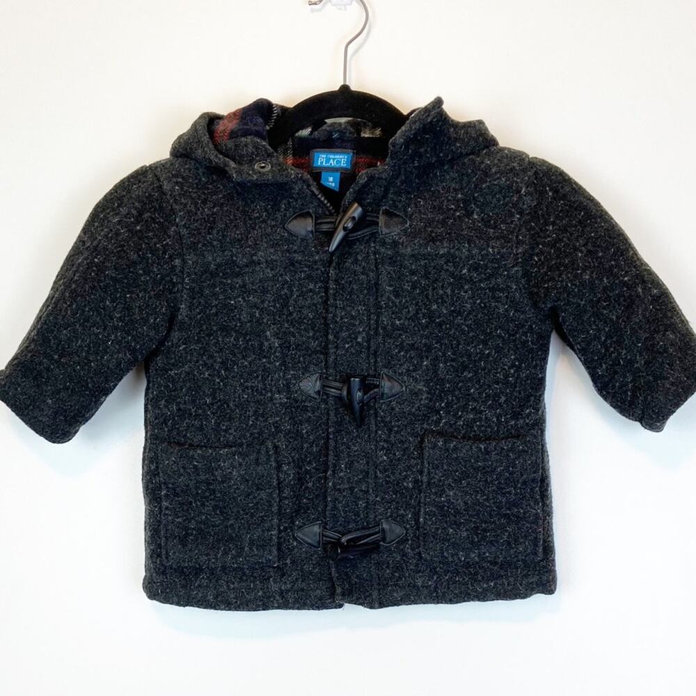 Children’s Place Boys 18M Wool Blend Coat w/Hood